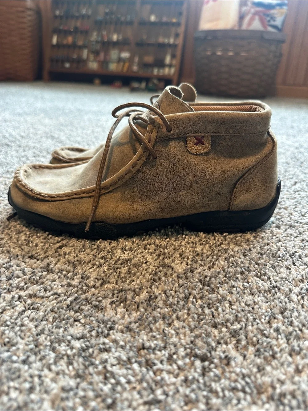 Twisted X Kids Brown Leather Moccasin Sneakers
